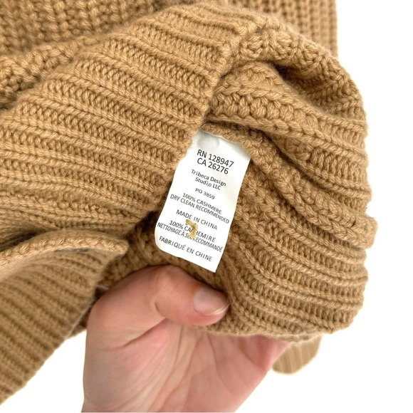 Nili Lotan Medium Alexis Cashmere V-Neck Cardigan Chunky Rib Knit Luxury Casual - Picture 8 of 13